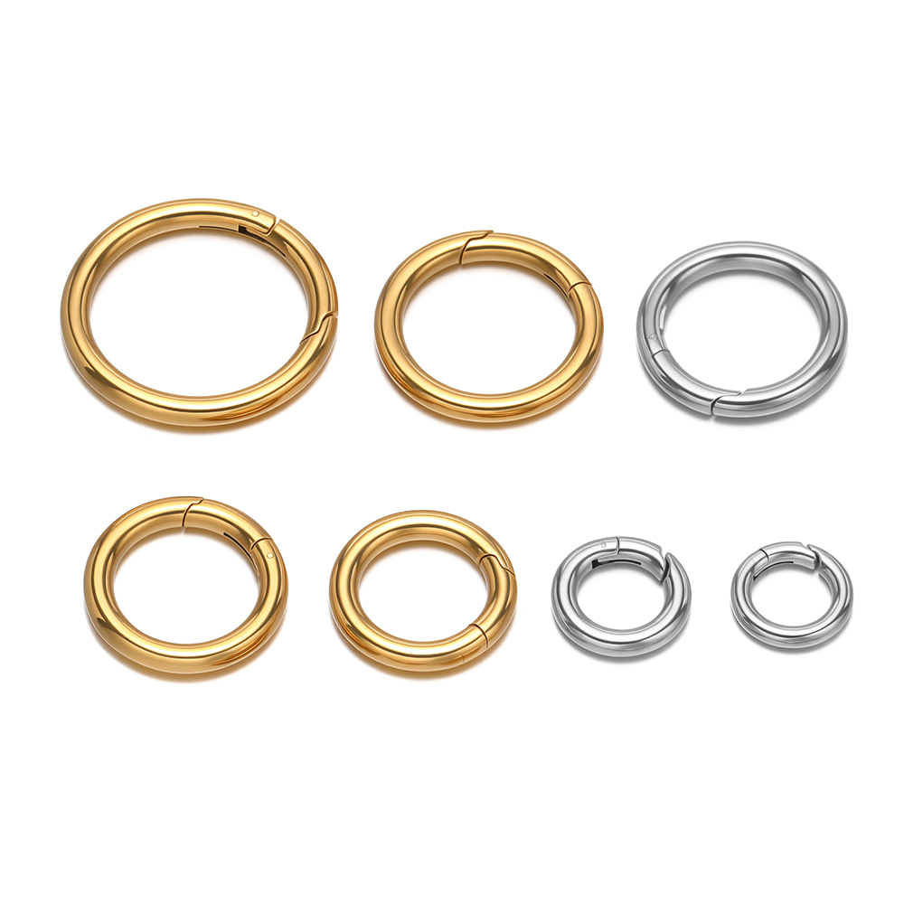 Jewelry Making Material - 2 szt./partia Okrągłe karabińczyki ze sprężyną,