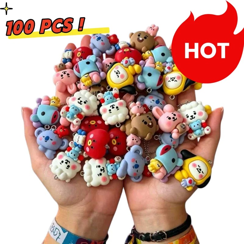 Jewelry Making Resin - 7 szt. BT21 Żywiczne Charmsy z