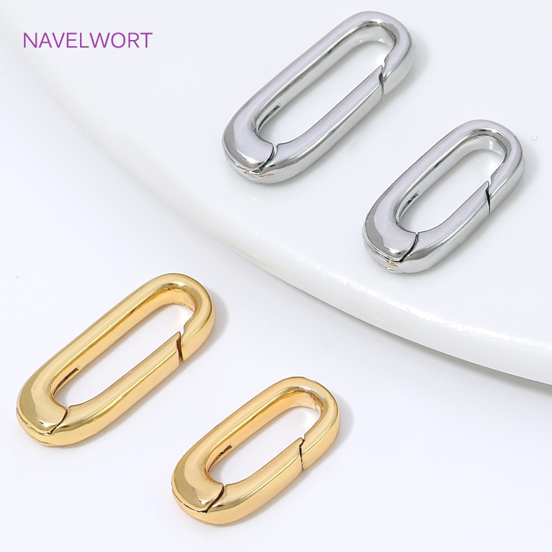 Jewelry Making Hobby - 1/2/4 szt. Złote (18K) owalne zapięcia