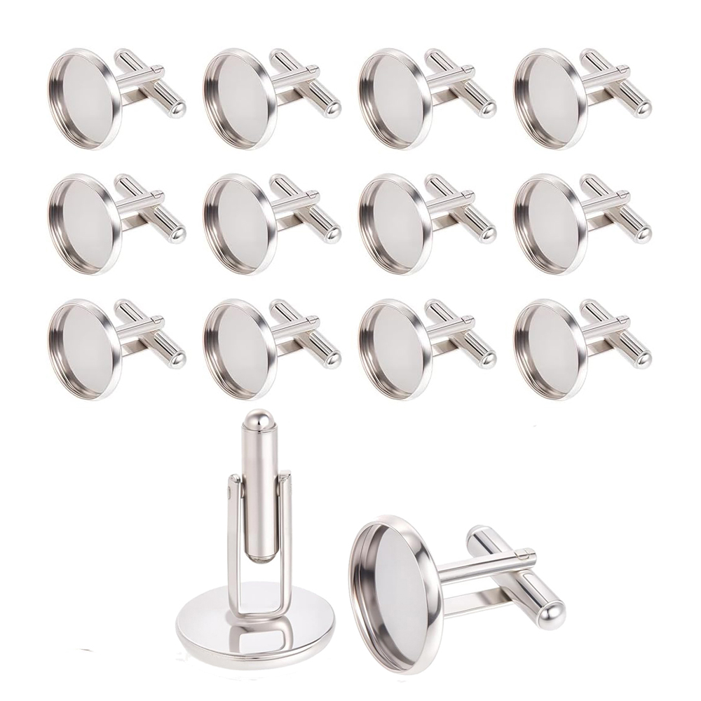 Pendant Blank Bezel - 20 szt. Okrągłe półfabrykaty do spinek
