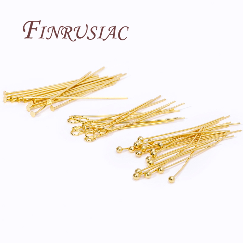 Jewelry Making Eye Pins - 50 sztuk 20-50mm pozłacane szpilki do