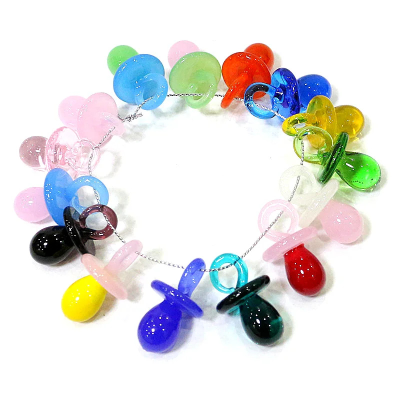 Jewelry Making 3 Year Old - Miniaturowy szklany smoczek uroczy wisiorek w