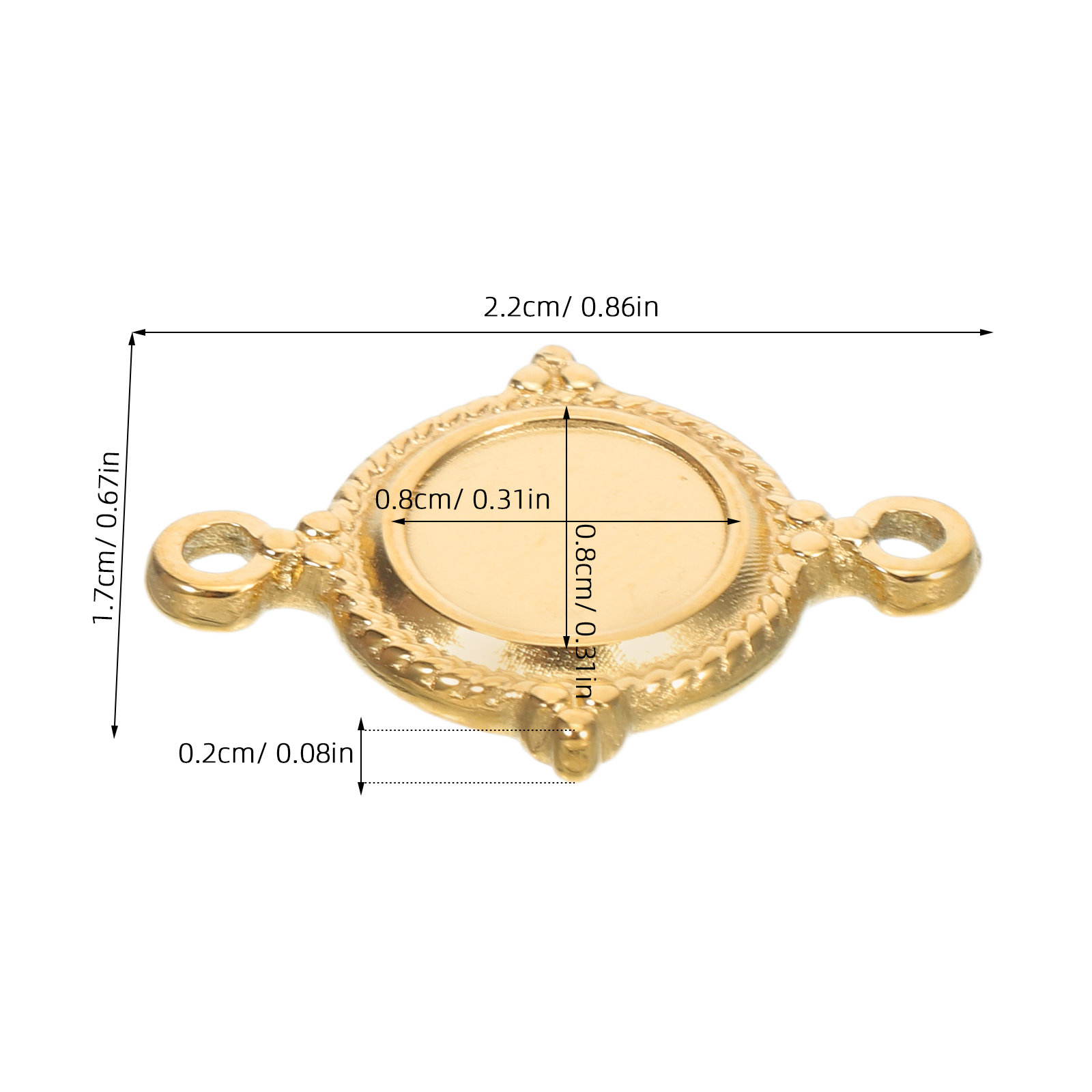 6 szt. Stal Nierdzewna Obręcze – Pendant Blank Bezel recenzja i cena