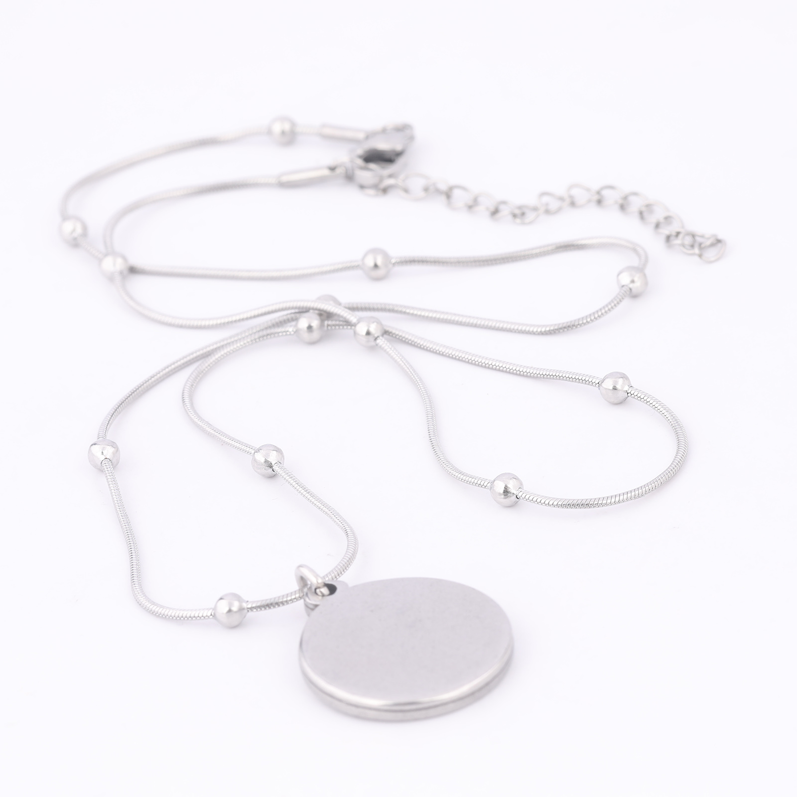 2 szt. Stal Nierdzewna Łańcusz – Pendant Blank Bezel recenzja i cena