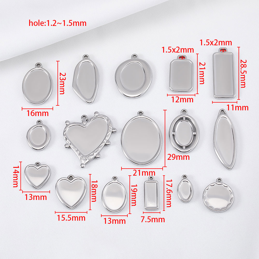 5 szt. Stal Nierdzewna Geometr – Pendant Blank Bezel recenzja i cena