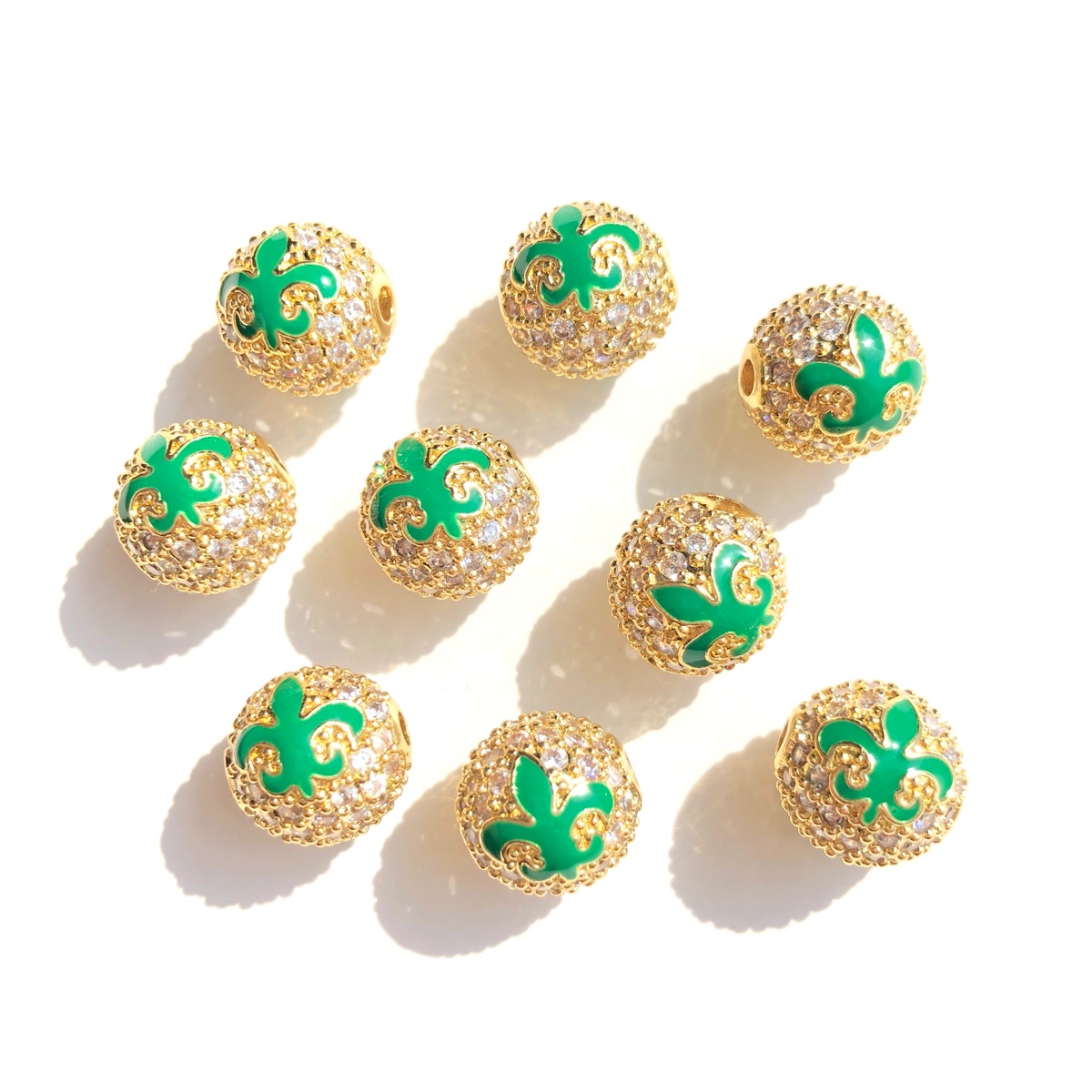 9 szt. Zielone Żółte Fioletowe – Jewelry Making New Orleans recenzja i cena