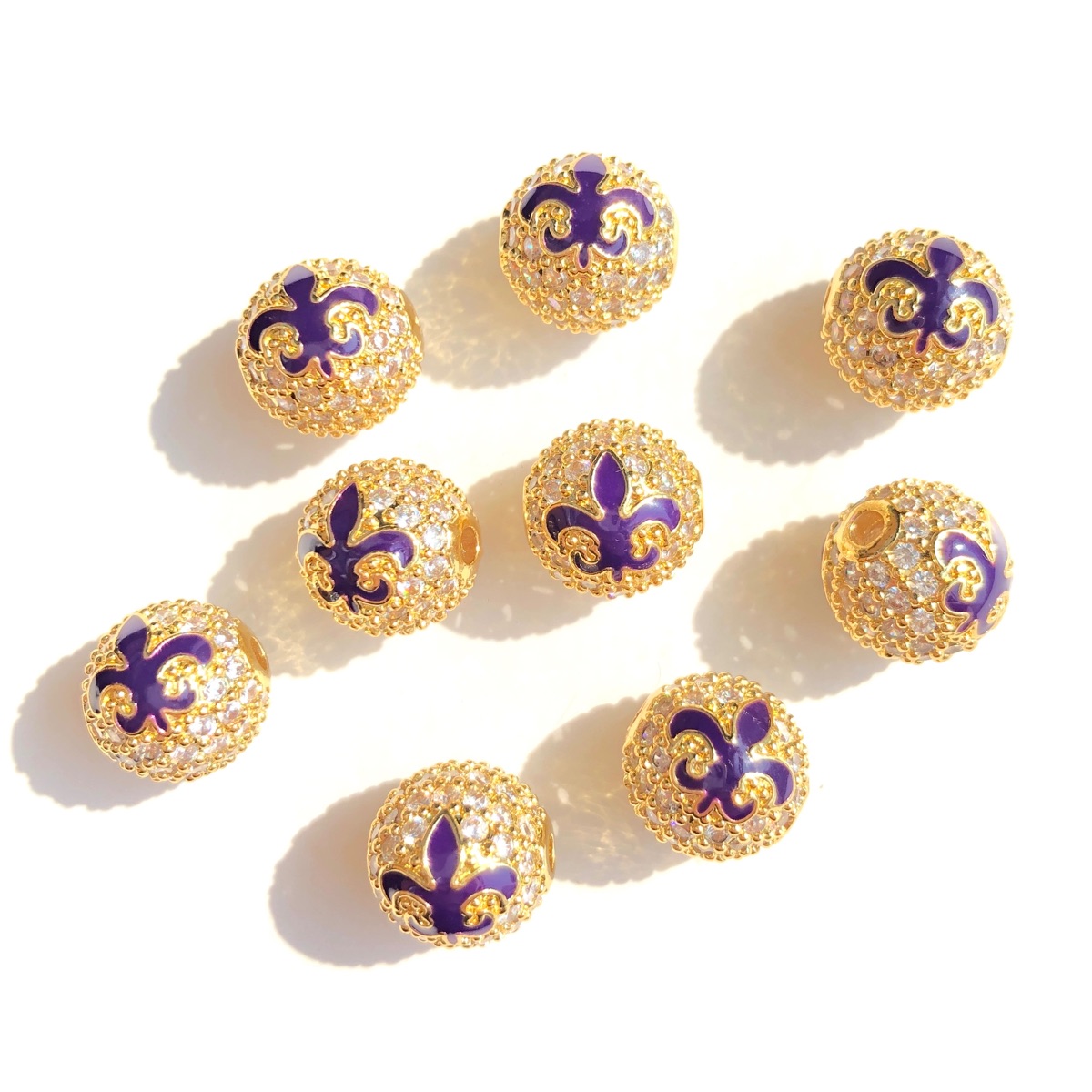 9 szt. Zielone Żółte Fioletowe – Jewelry Making New Orleans recenzja i cena