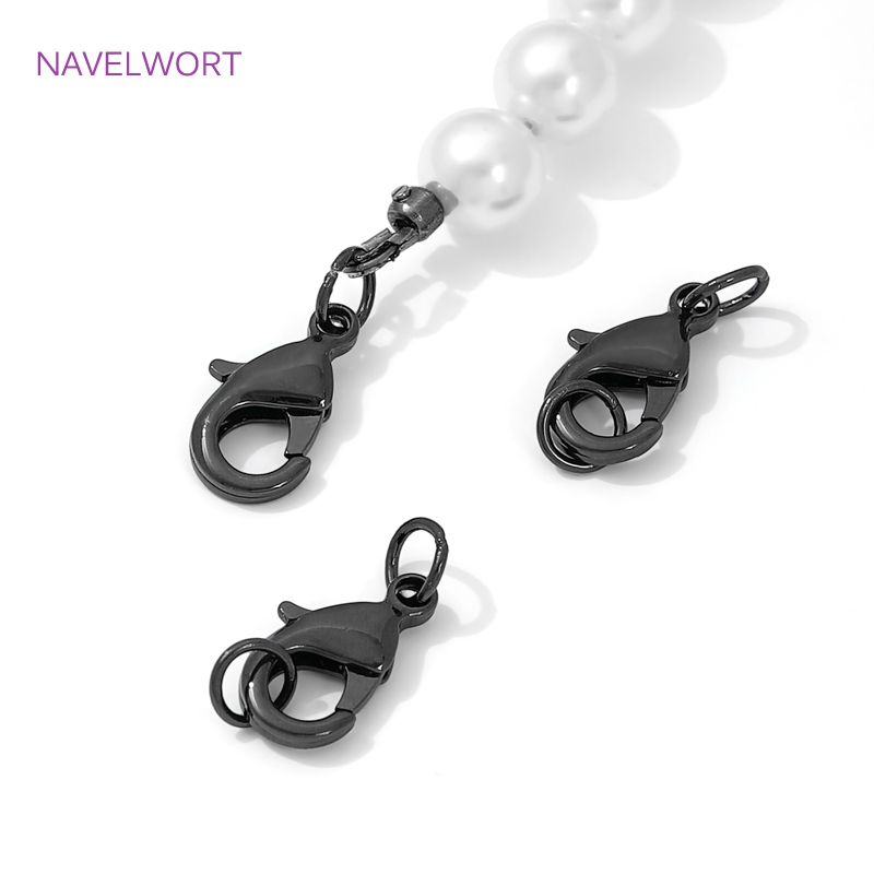 Czarny mosiężny karabińczyk i  – Jewelry Making Hobby recenzja i cena
